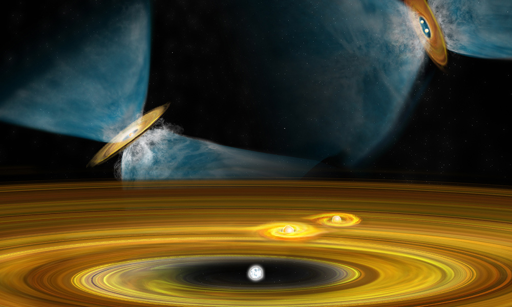 illustration of exoplanet formation