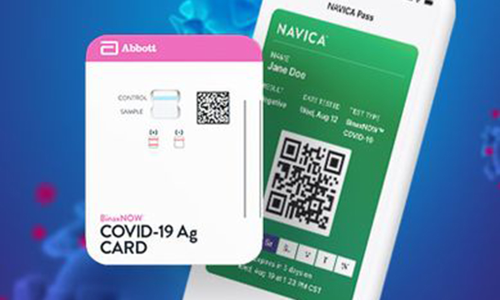 Quick COVIDdetecting nasal swab card, tested at URMC, is approved for use