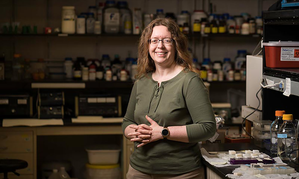 Anne S. Meyer in her lab.