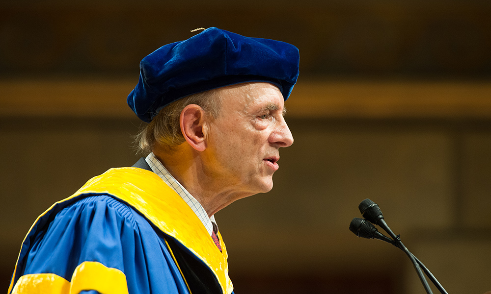 University of Rochester Nobel laureate Harvey Alter at commencement 2015