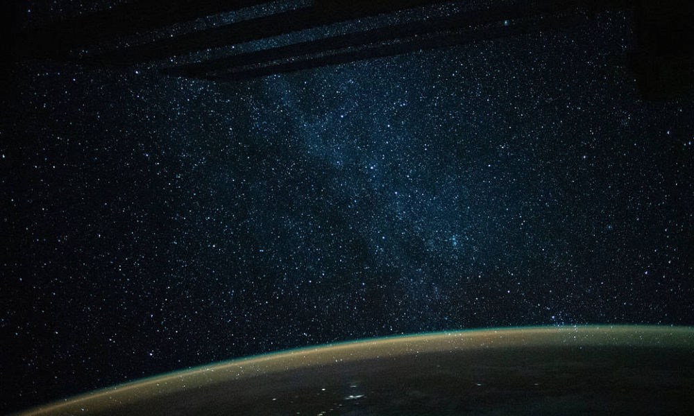 milky way as seen from the international space station.