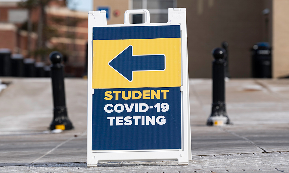 Feature image sign for covid-19 testing