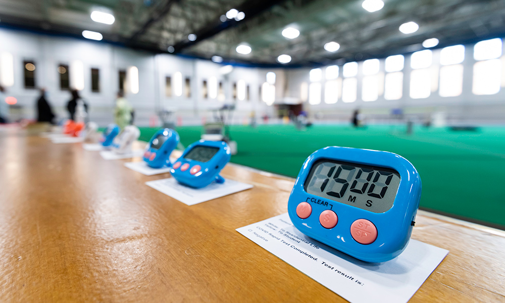 image of timers used for rapid COVID-19 tests