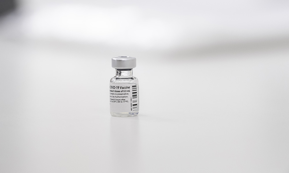 Feature image vial of COVID-19 vaccine