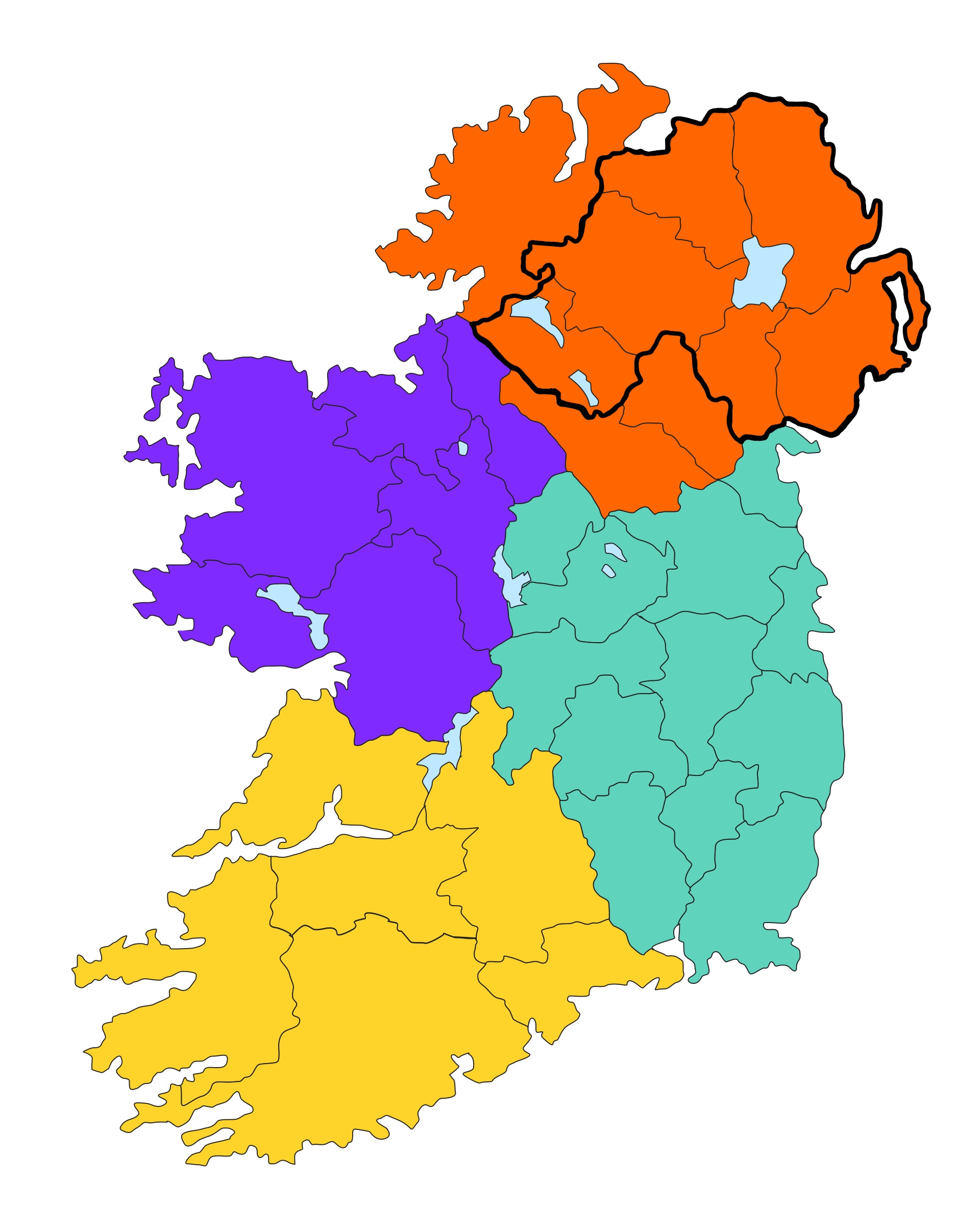 outline of Northern Ireland.