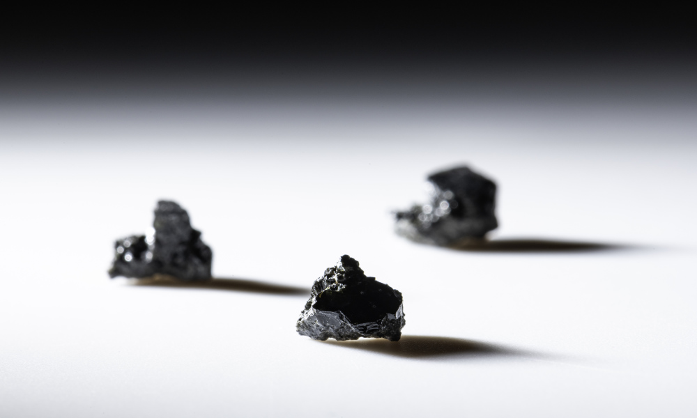 three small lunar rocks.