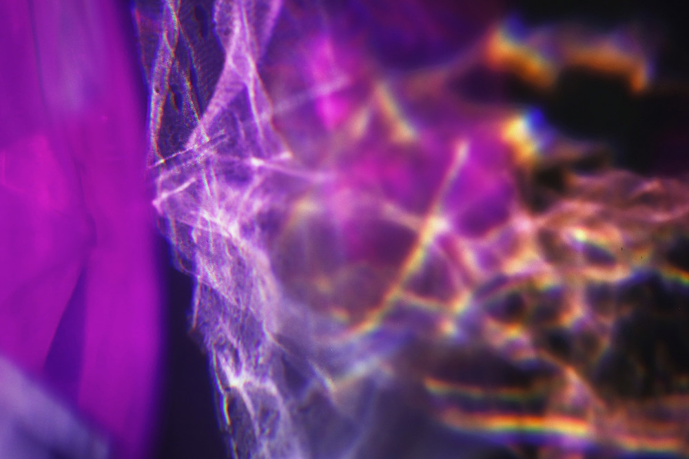 Light separated through glass.