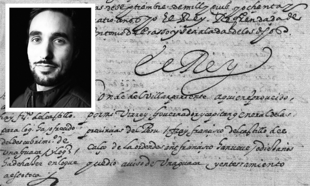 Feature image script written on paper with headshot of jeff baron overlayed on top.