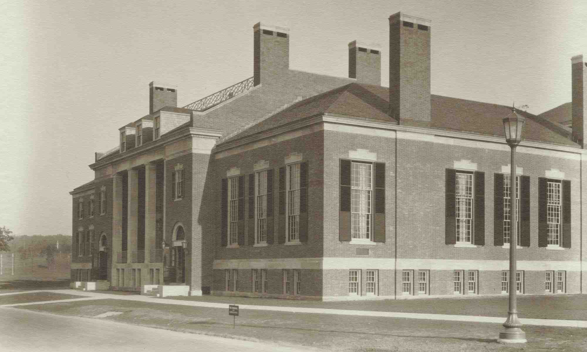 Black and white archival photo of Todd Union from 1930.