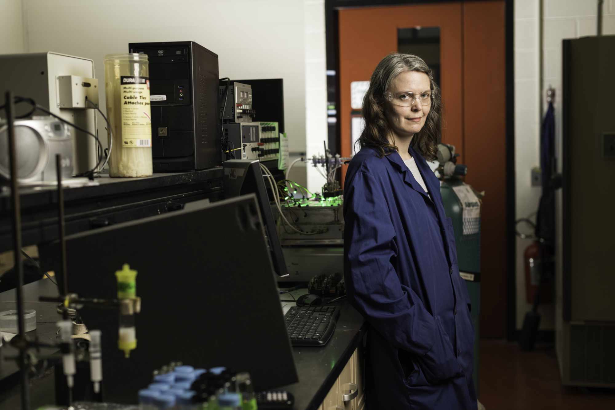 Kara Bren in a chemistry lab.