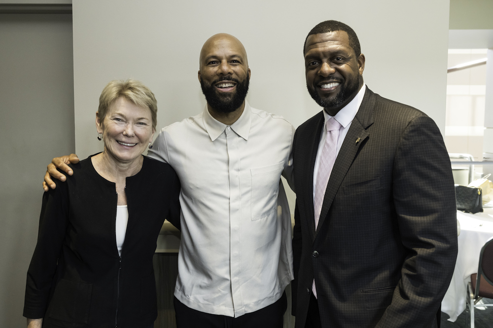 Sarah Mangelsdorf, Common, and Shaun Helms