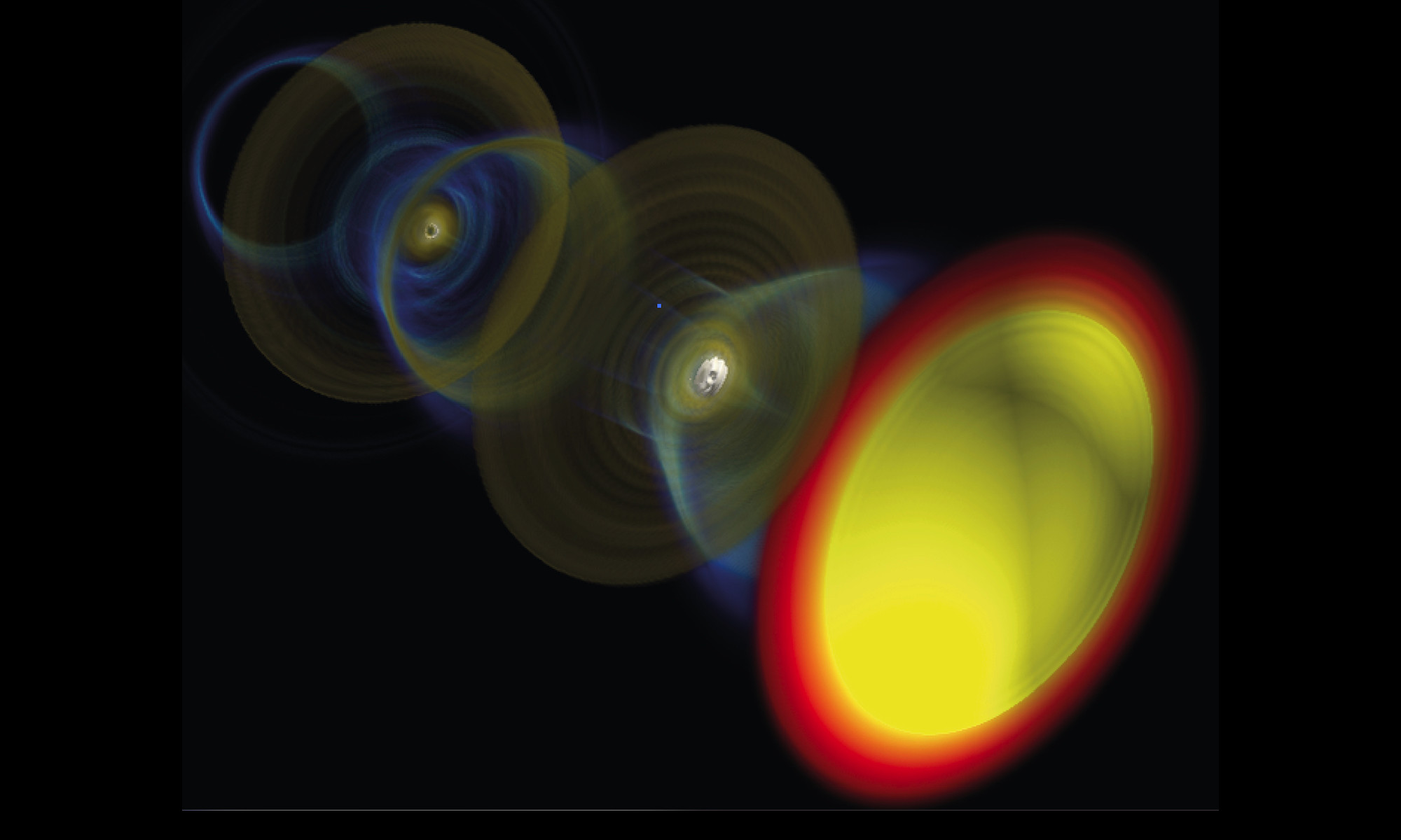 Computer simulation of quasiparticles being used to create super-bright light sources.