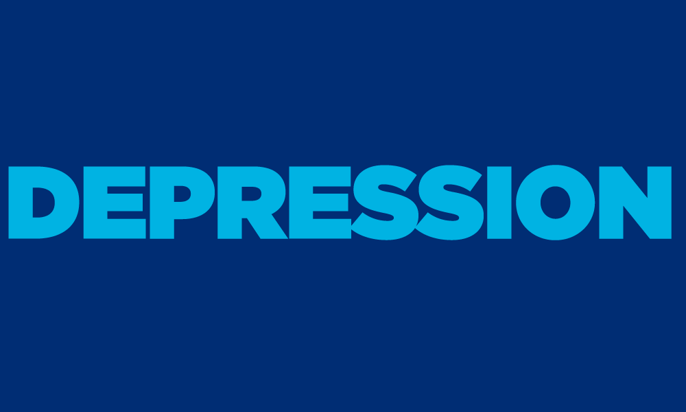 gif that shows the word stress running through the word depression