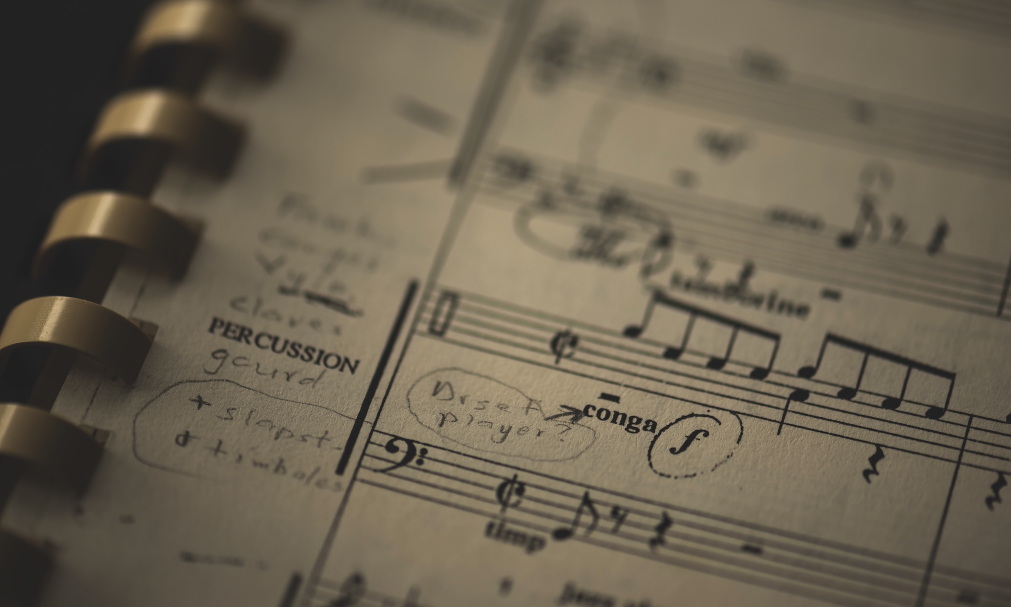 Detail of Luther Henderson's original score of his arrangement of a Duke Ellington classic.