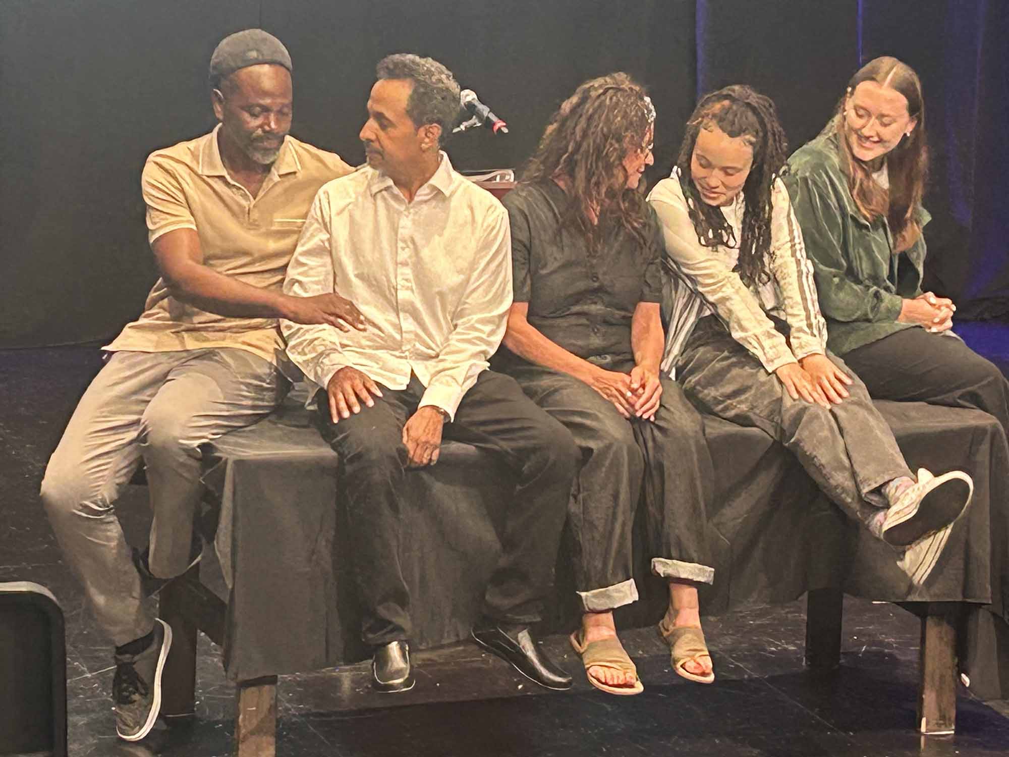 Five cast members from Houses on the Moon's 