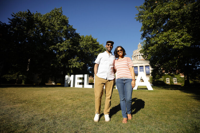 Siblings traveling in from Boston, Alykhan and Alysha Alani at Meliora Weekend festivities.
