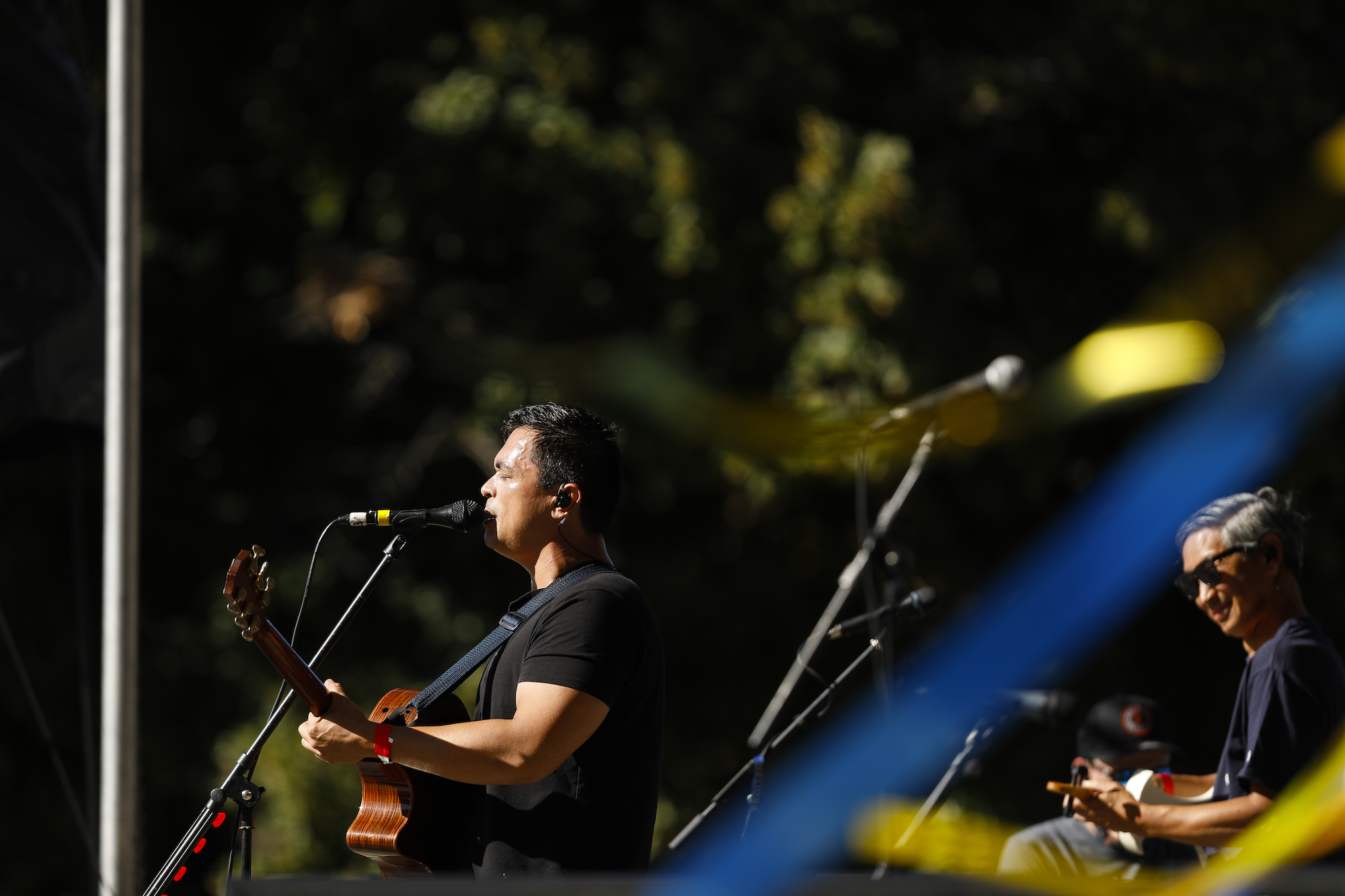 Members of the Dave Matthews Tribute Band perform. 