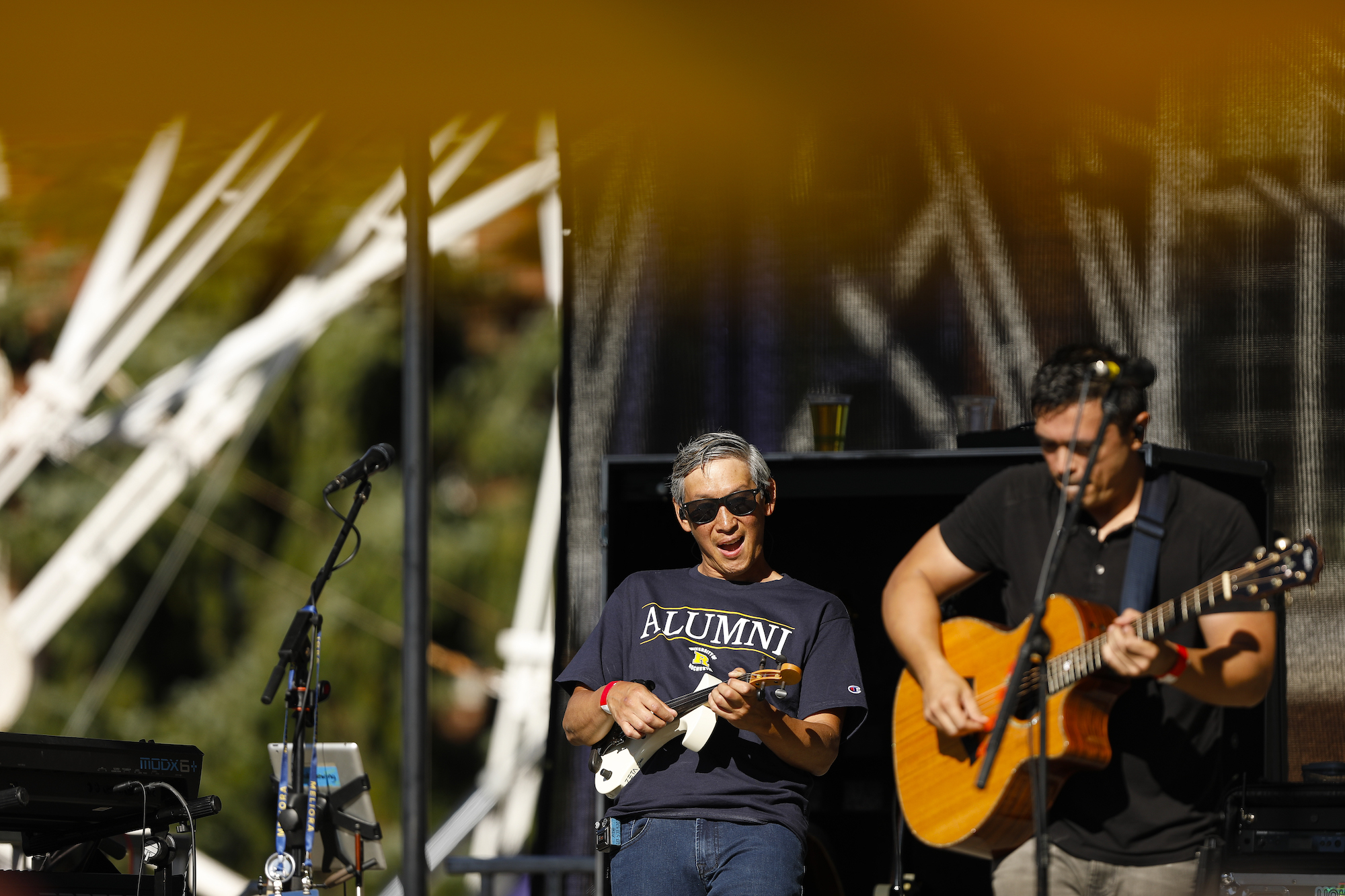 Abe Dewing performs with the Dave Matthews Tribute Band.