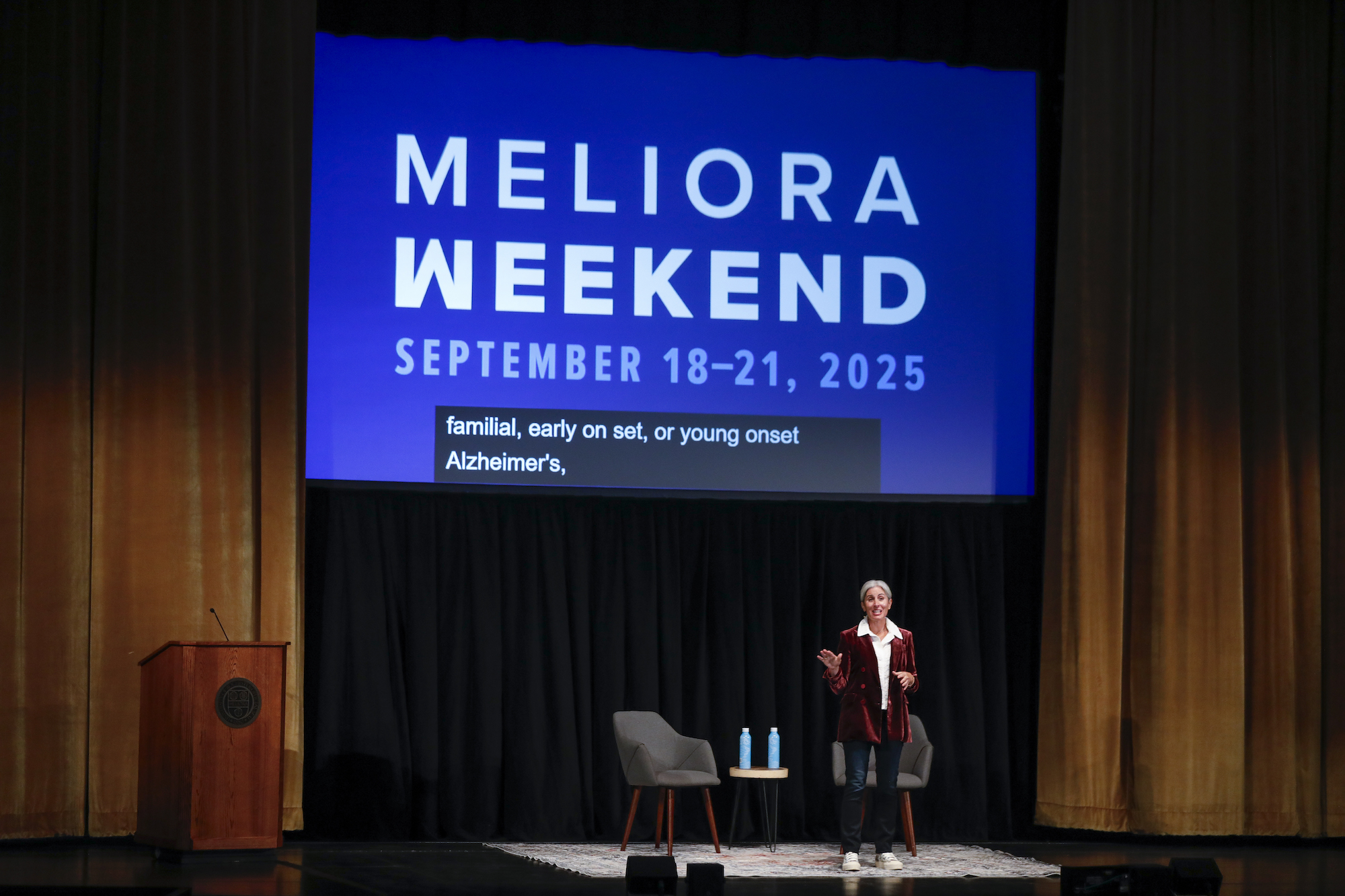 Neuroscientist Lisa Genova gives a keynote lecture. 