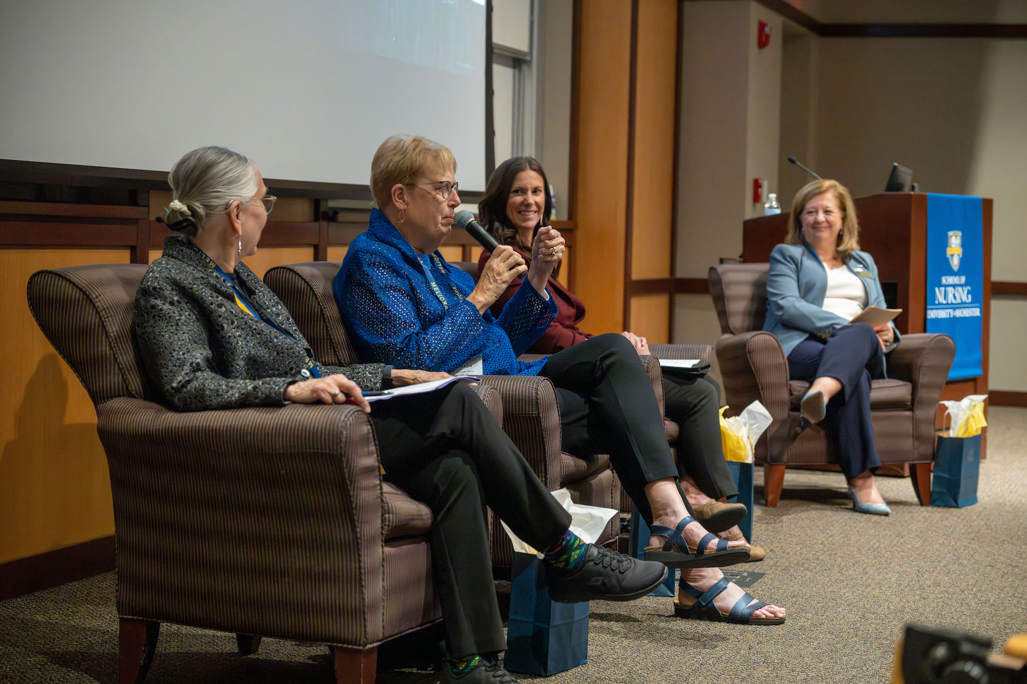 Panelists at the Clare Dennison Lecture.