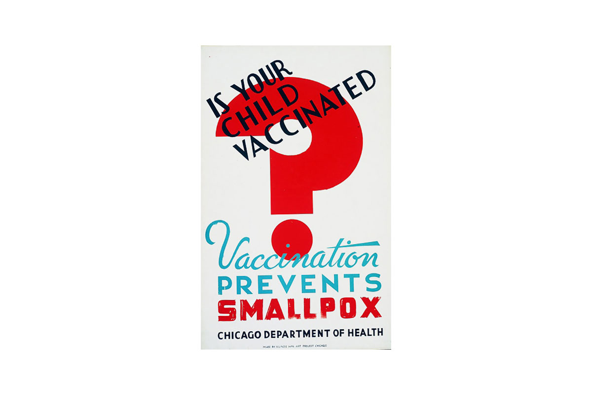 Poster promoting the Chicago Department of Health and Human Services with health resources and community support information.