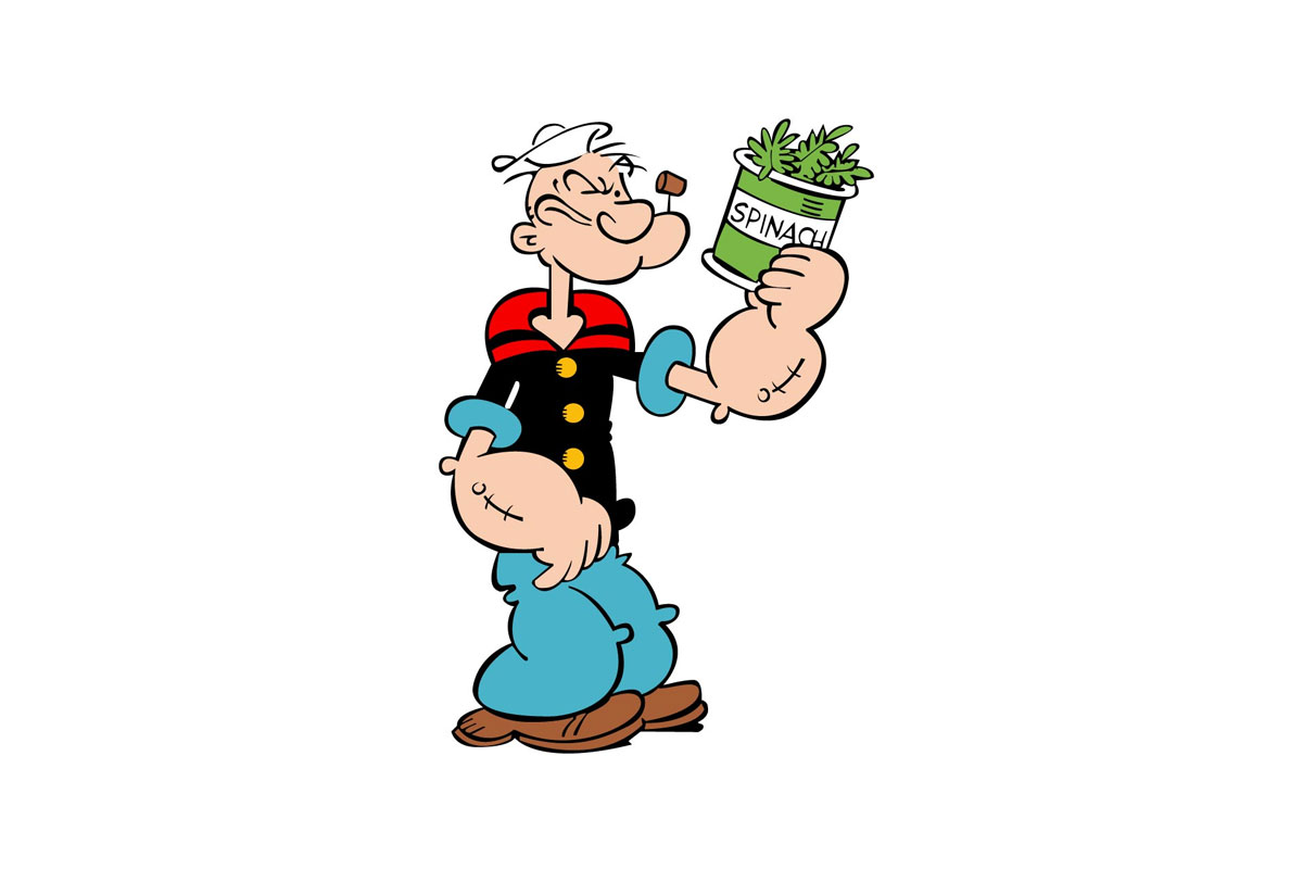 Clipart of Popeye, the cartoon sailor with a pipe, muscular arms, and a sailor outfit, set against a plain background.