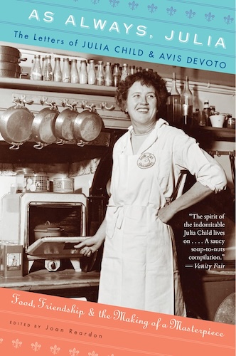 As Always, Julia book cover showing Julia Child smiling in a kitchen.