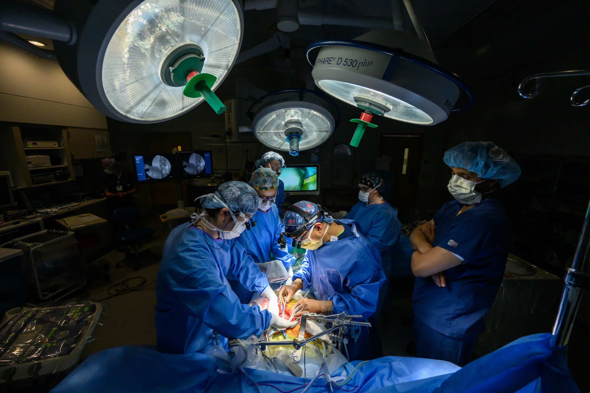 Operating room during a living donor liver transplant.