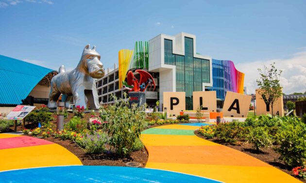 The exterior game park at the Strong Museum of Play.