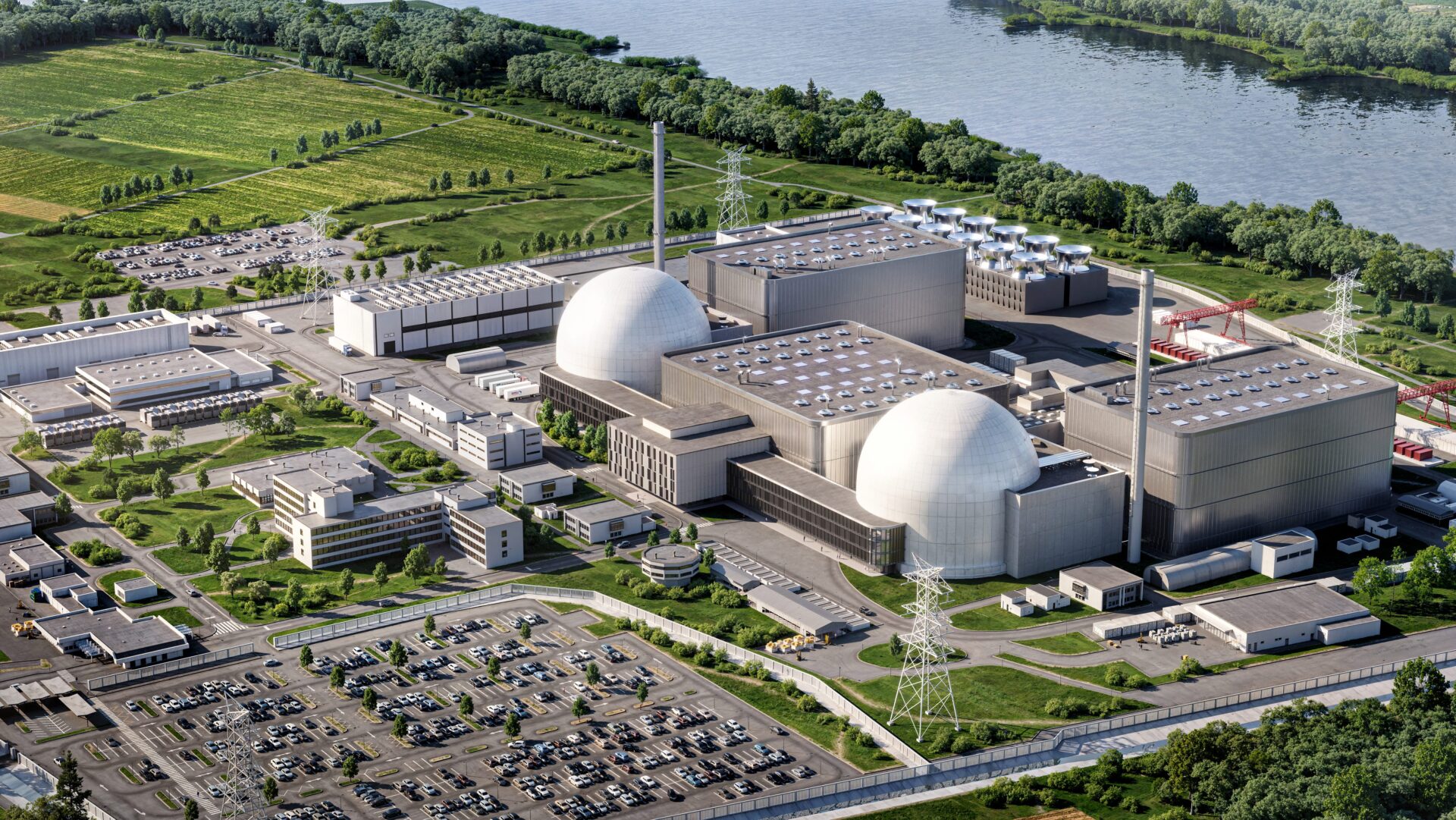 A conceptual rendering of Focused Energy's Fusion Pilot Plant,
