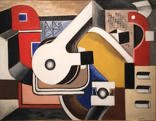 1937 painting titled "The Pendulum" by Irene Rice Pereira.