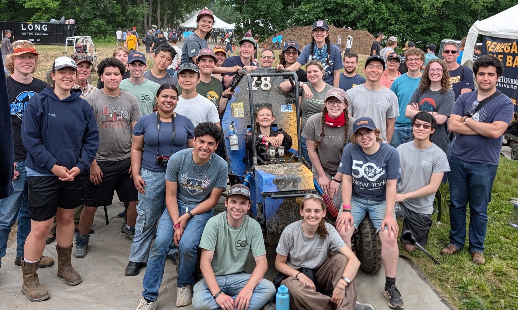 Student team pictured with their off-road vehicle.