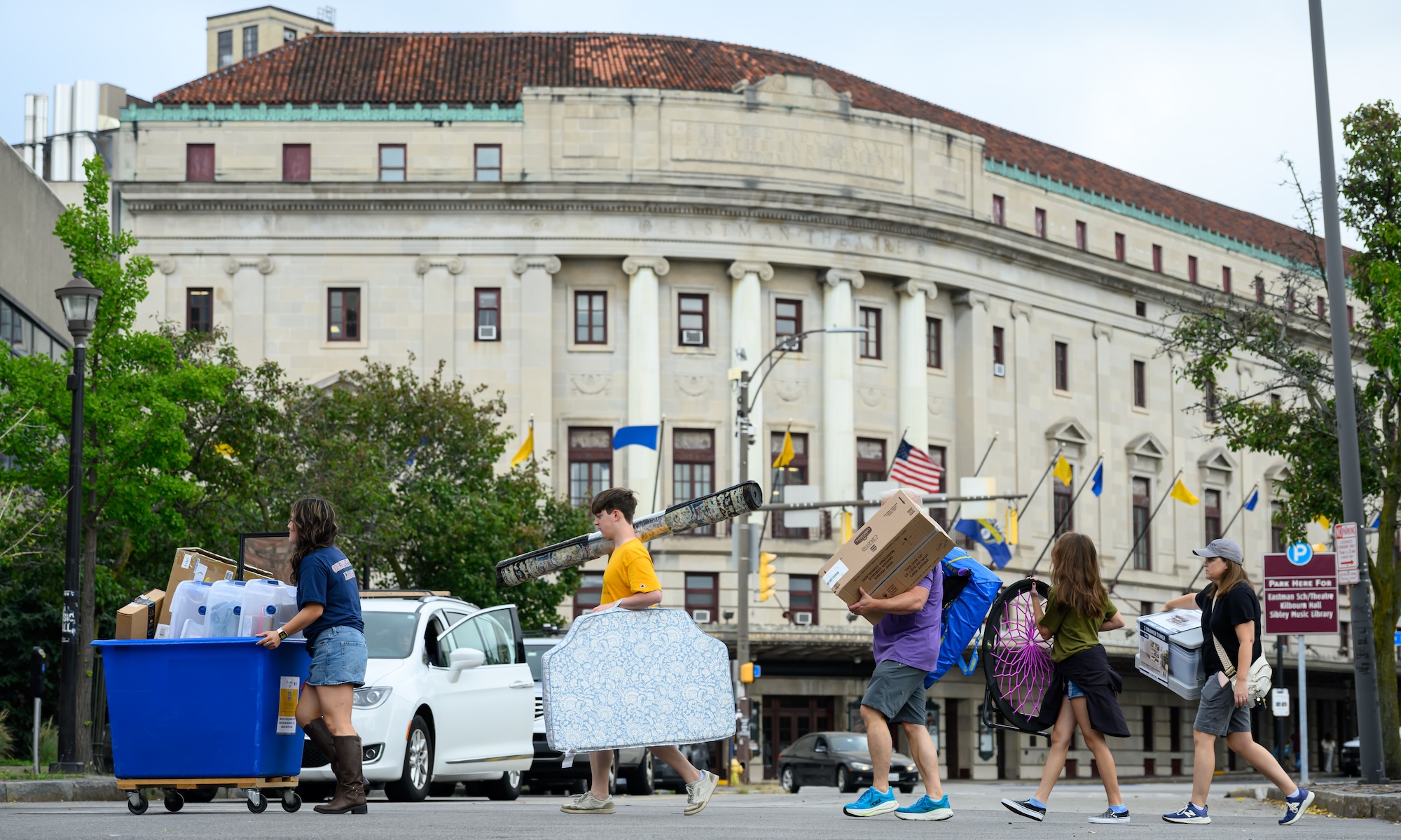 First-year students of the class of 2030 move in at Eastman School of Music’s Student Living Center