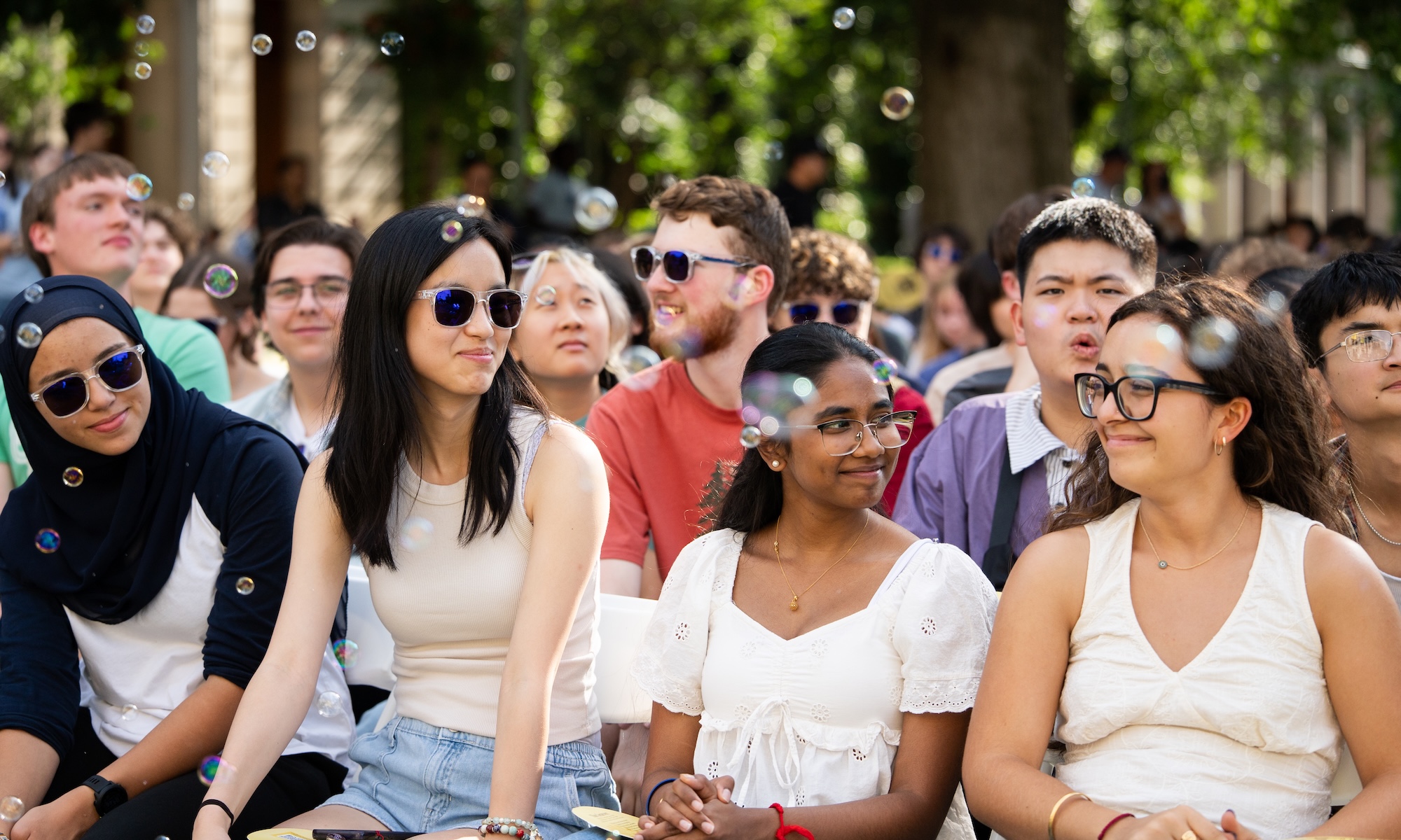 Students attend the convocation ceremony.
