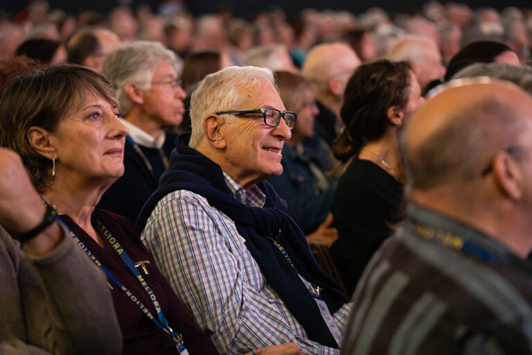 Meliora Weekend attendees in the audience for Amna Nawaz's keynote.