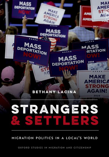 Black book cover featuring a collage of political campaign signs and slogans.