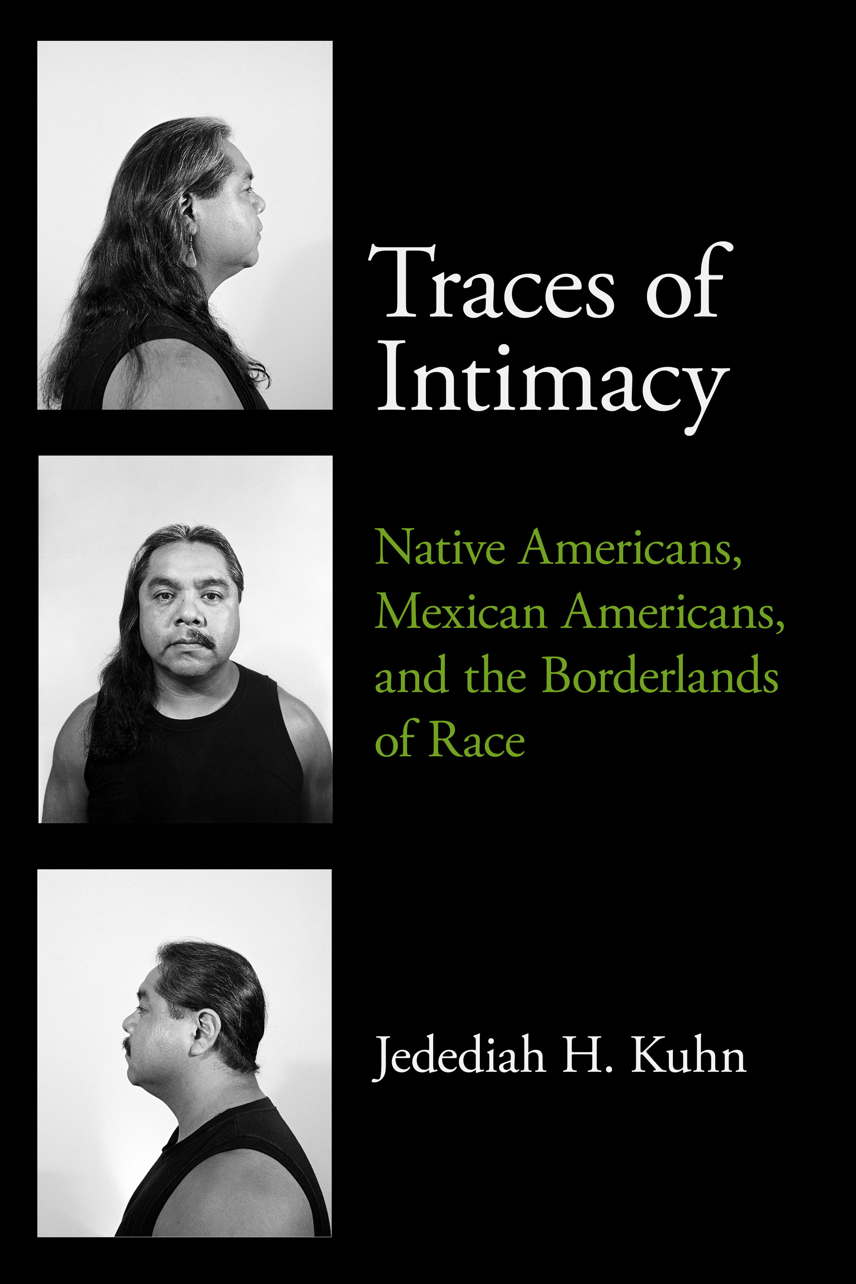 Black book cover featuring three black-and-white portraits arranged vertically.