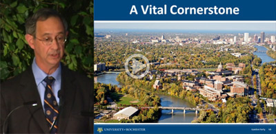 Joel Seligman and slide from speech