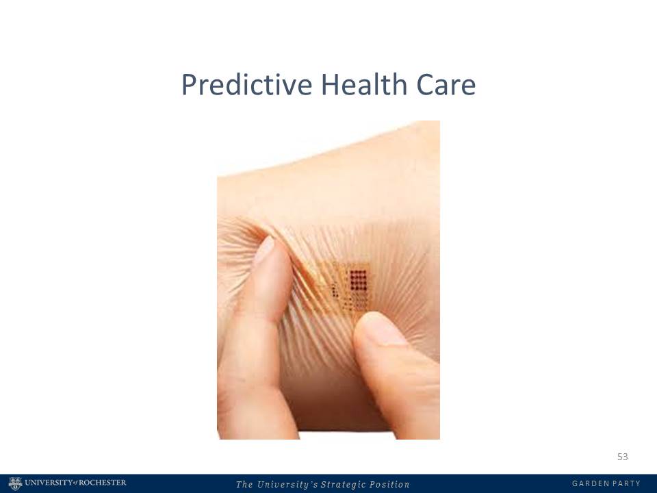 fingers stretching a biochip on an arm