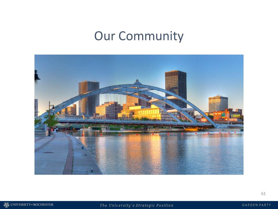 a photo of downtown Rochester at sunset