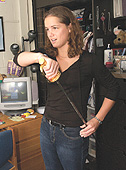 With Honors: Regan displays the sword she won at the awards ceremony in honor of her “overall excellence.”