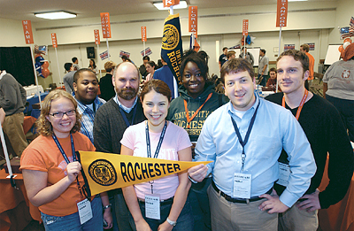 Rochester debate team at vice presidential debate