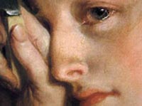 Detail, Lily Martin Spencer’s painting, Peeling Onions