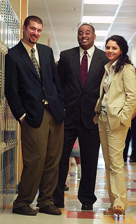 Marc Mannella ’98, Rodney Morrison ’91, ’92W (MS), and Leila Henderson Gary ’98