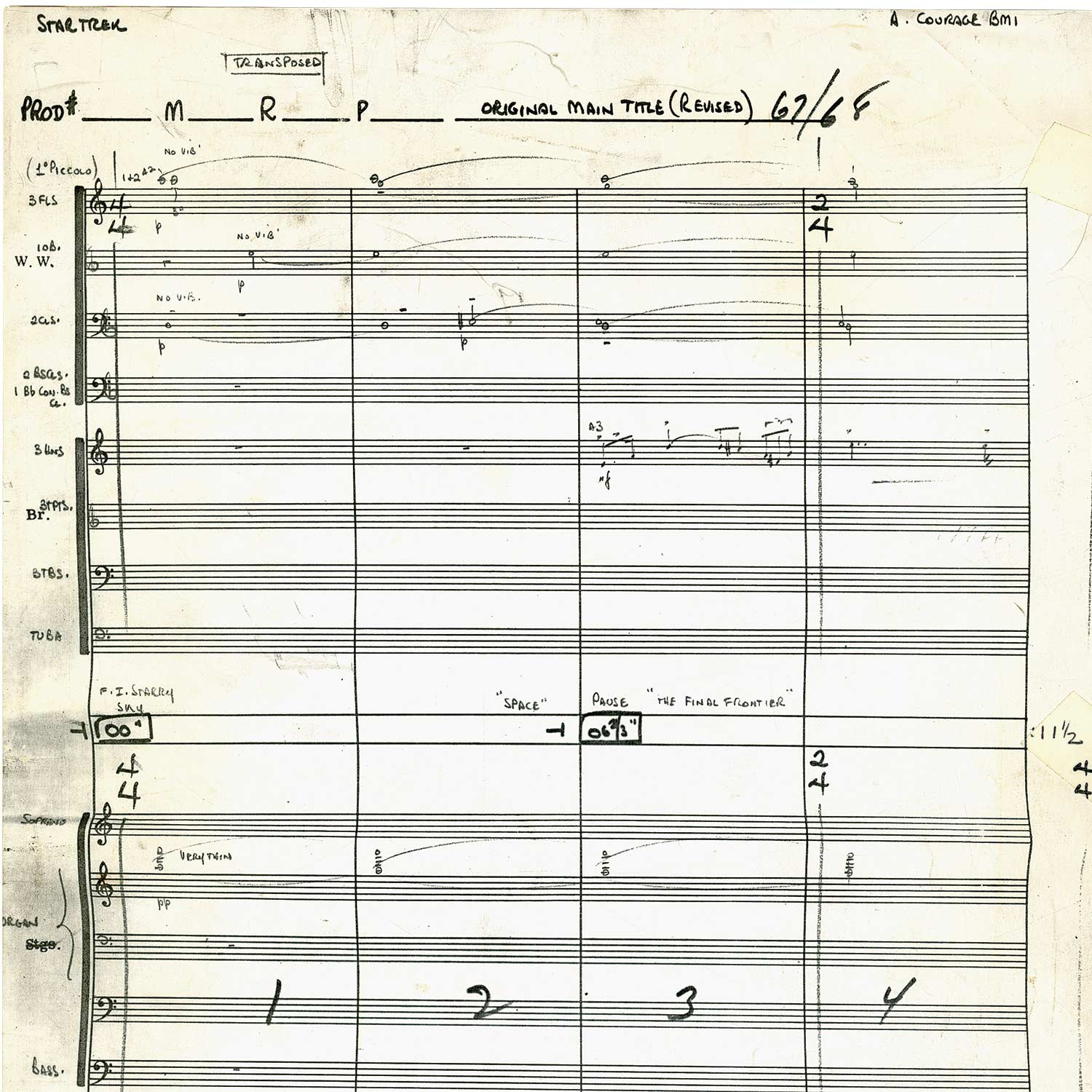 image of a Star Trek score