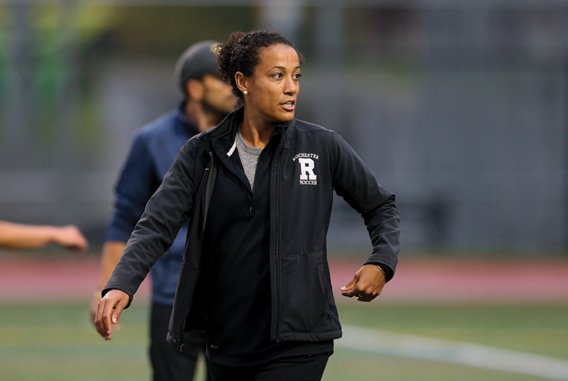 University of Rochester women's soccer coach Ashley Van Vechten