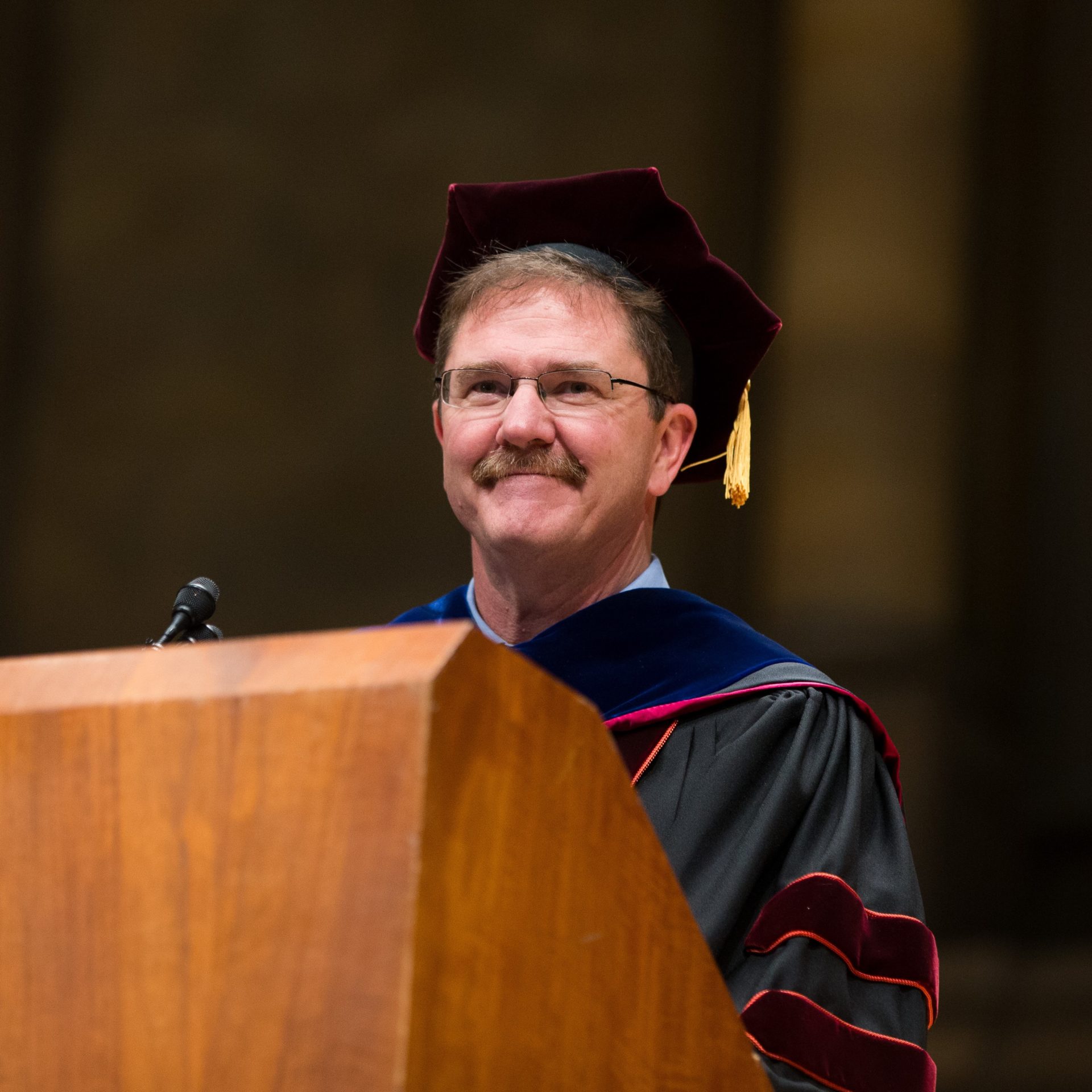 Robert Clark speaking at Commencement