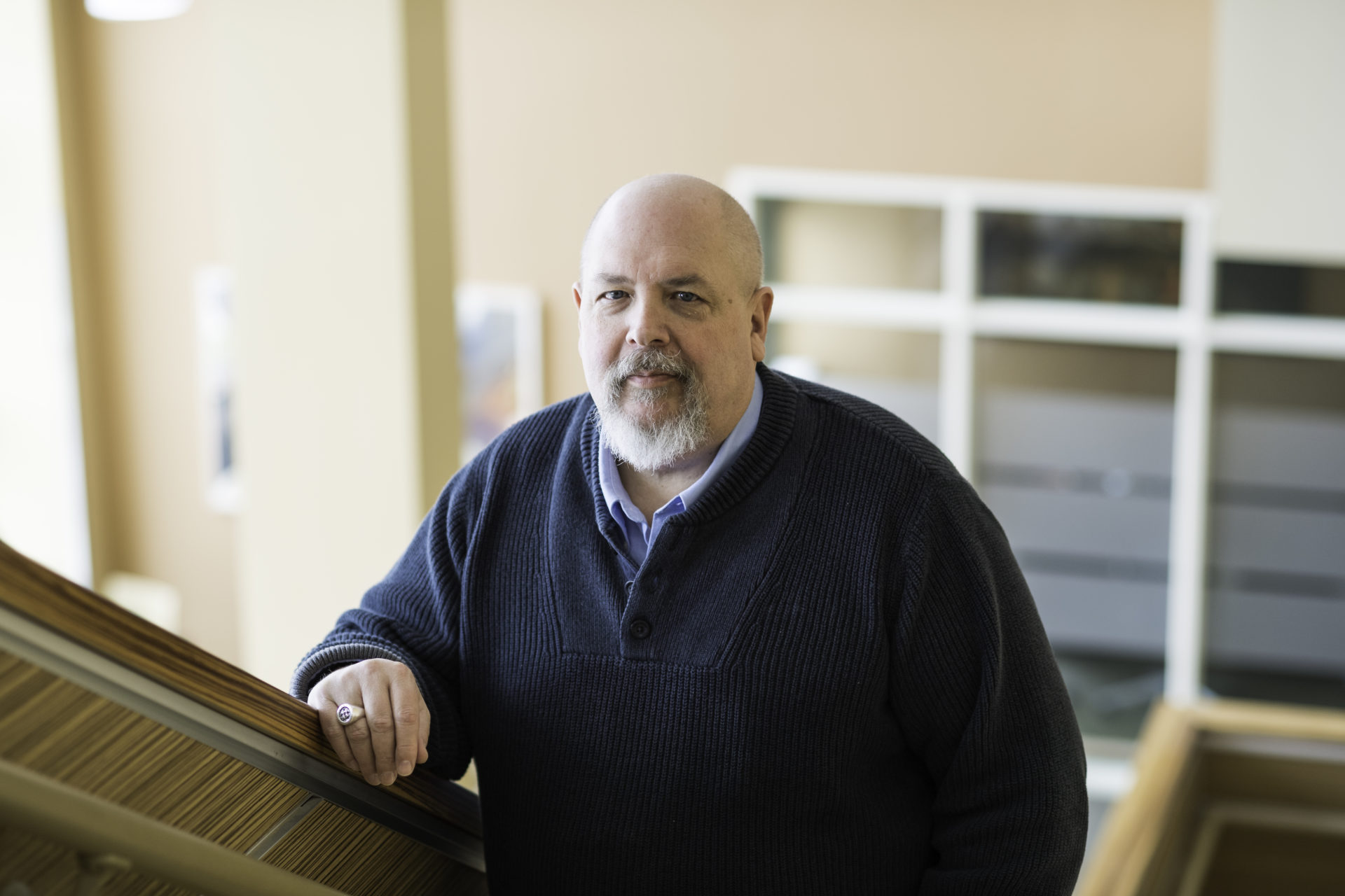 A headshot of a professor
