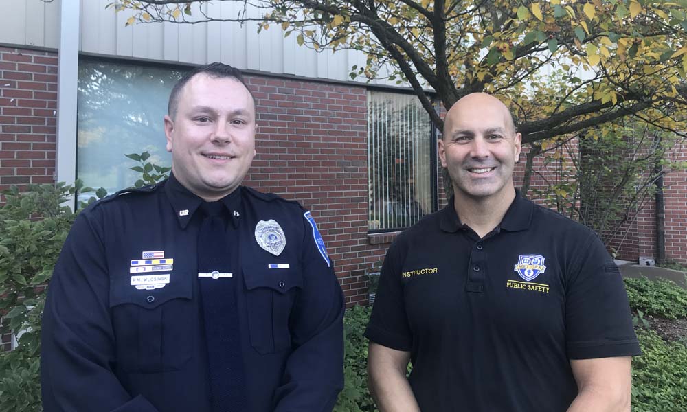 Peace Officer Paul Wlosinski, left, and Lieutenant Dan Schermerhorn Jr. of the University's Department of Public Safety