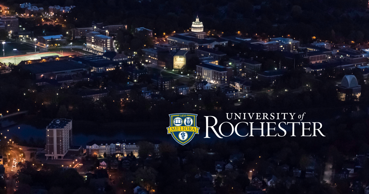 Feature image Aerial view of the University of Rochester campus